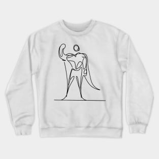 Minimalist line art Superhero Silhouette | Character 2 Crewneck Sweatshirt